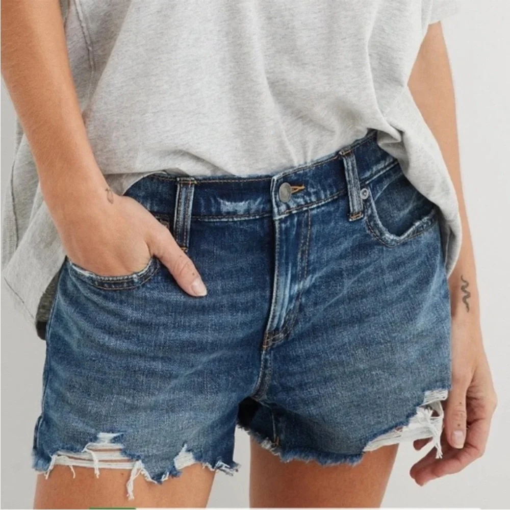 Aerie Daydream High Rise Denim Shorts - Picture 6 of 10
